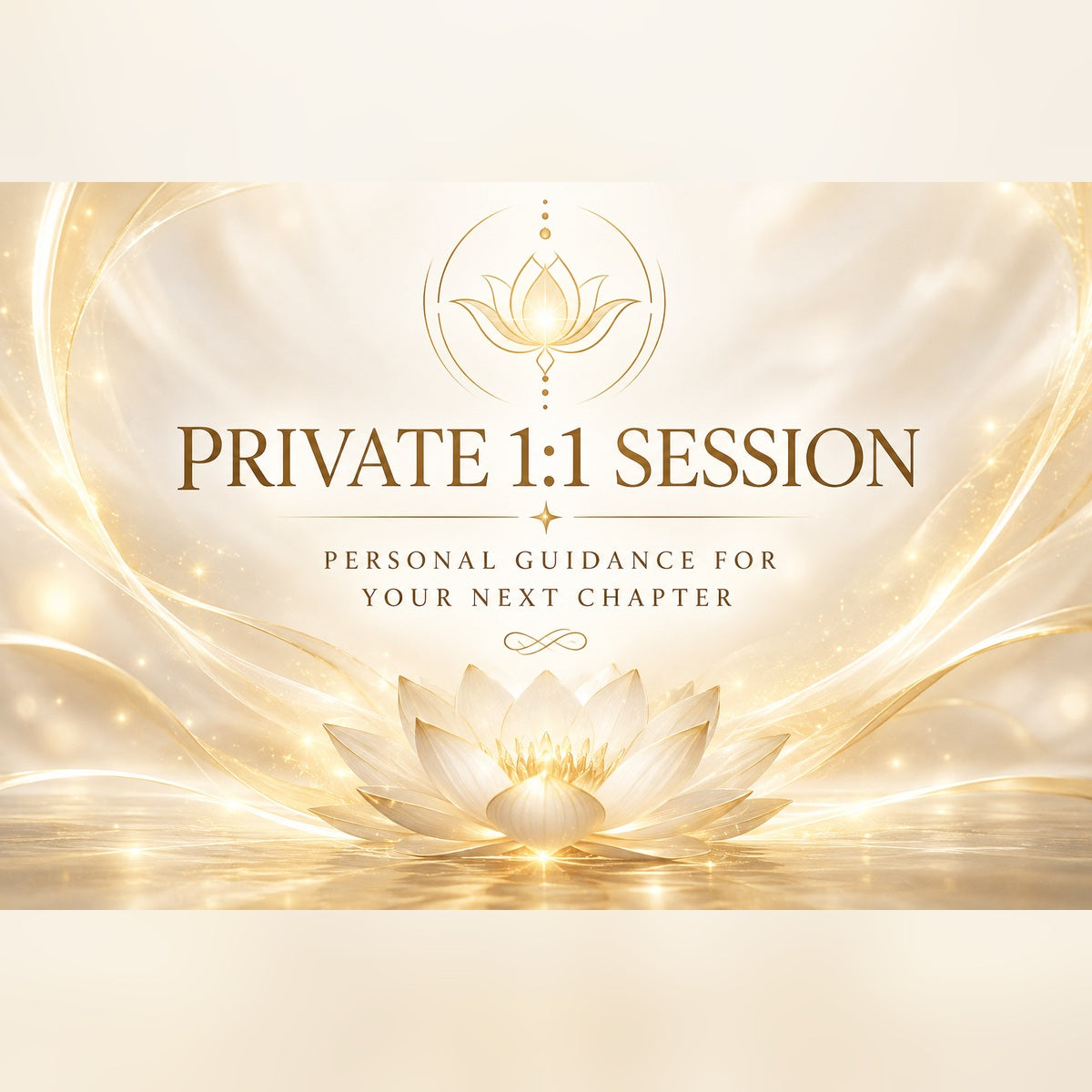 Private 1:1 Session with BDevine — ivory and gold lotus artwork